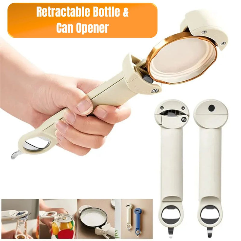 Retractable Bottle and Jar Opener Tool