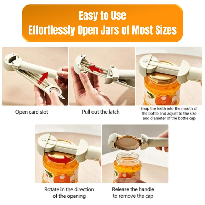 Retractable Bottle and Jar Opener Tool