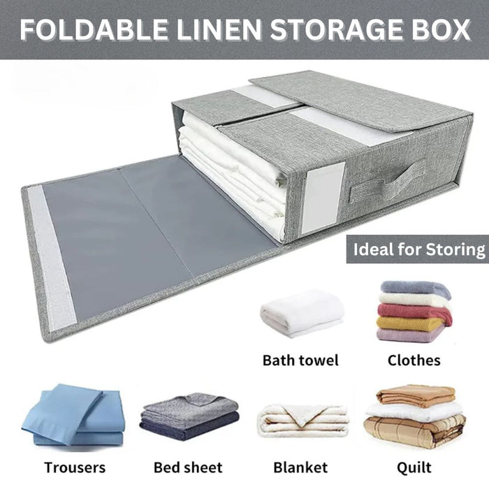 Foldable Bedding Linen Sheet Storage Wardrobe Organizer Box