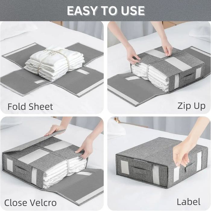 Foldable Bedding Linen Sheet Storage Wardrobe Organizer Box