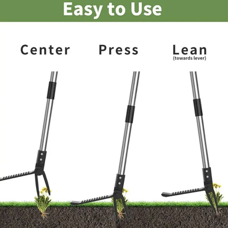 Portable Metal Claw Head Easy Weed Pulling Tool with Handle