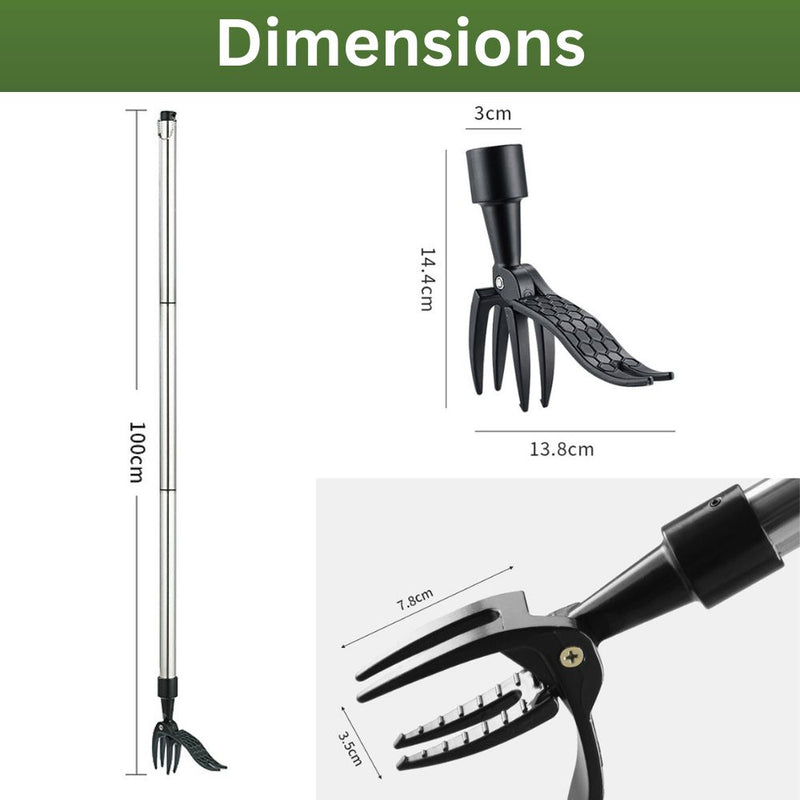 Portable Metal Claw Head Easy Weed Pulling Tool with Handle