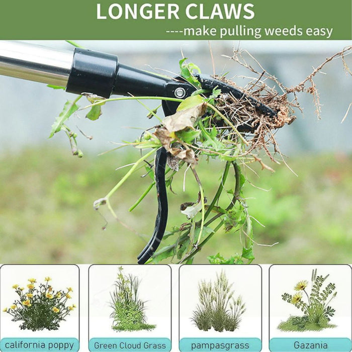Portable Metal Claw Head Easy Weed Pulling Tool with Handle