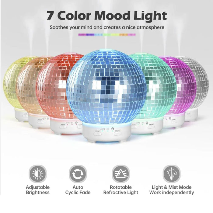 Rotating Disco Ball Humidifier and Scent Diffuser
