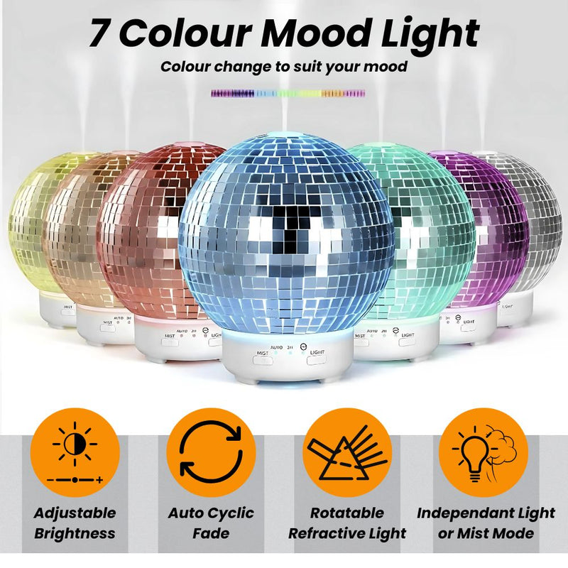 Rotating Disco Ball Light Up Humidifier and Scent Diffuser