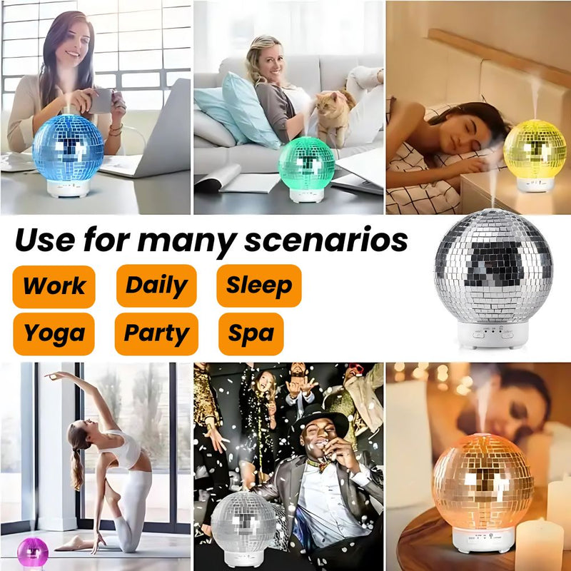 Rotating Disco Ball Light Up Humidifier and Scent Diffuser
