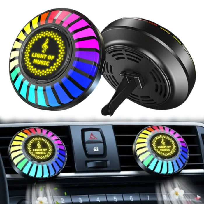 2-in-1 Car Air Freshener Diffuser with RGB Rhythm Light