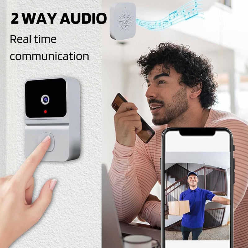 Wireless Video Support Doorbell with Night Vision Camera and Audio
