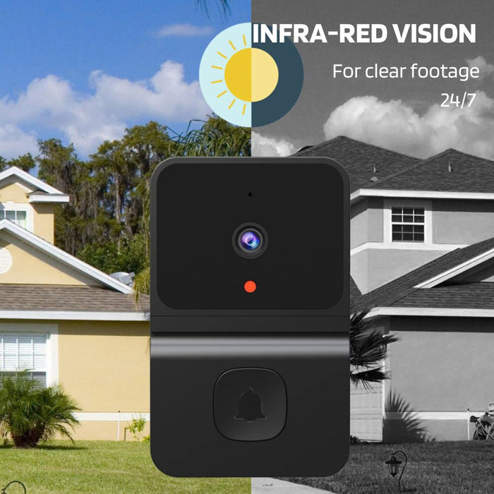Wireless Video Support Doorbell with Night Vision Camera and Audio