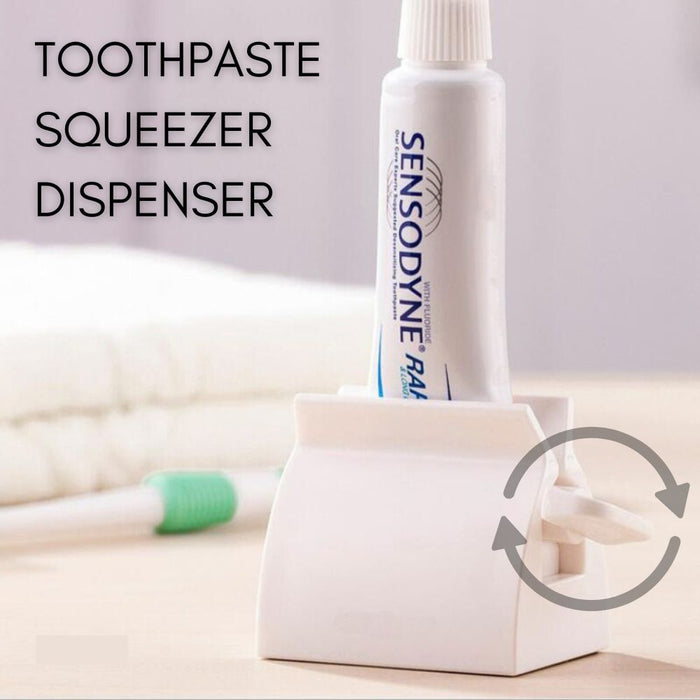 Set of 4 Toothpaste Tube Squeezer Roller Dispenser Bathroom Accessories