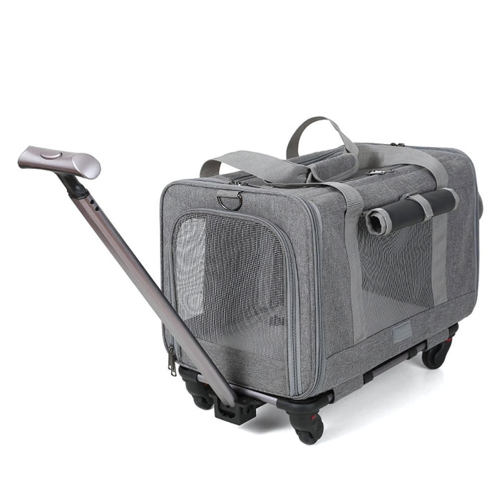 Foldable Modular Rolling Pet Carrier Airline Approved Pet Trolley Bag