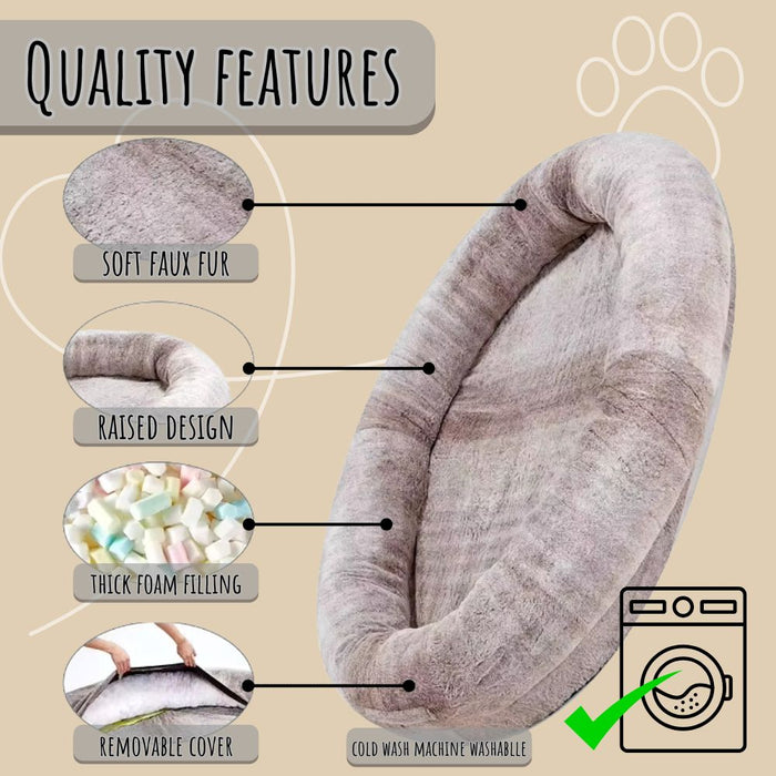 Plush Washable Human Sized Dog Bed