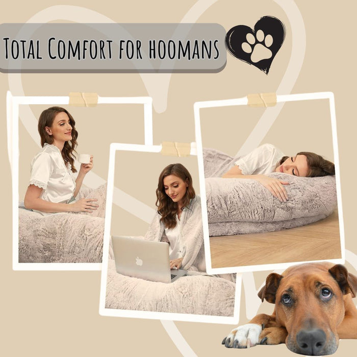 Plush Washable Human Sized Dog Bed