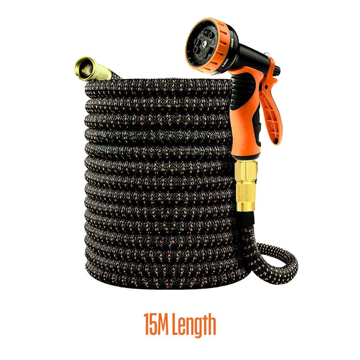 Expandable Garden Hose with 10 Spray Pattern Nozzle