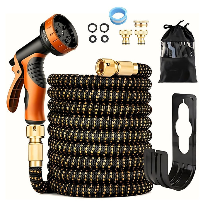 Expandable Garden Hose with 10 Spray Pattern Nozzle