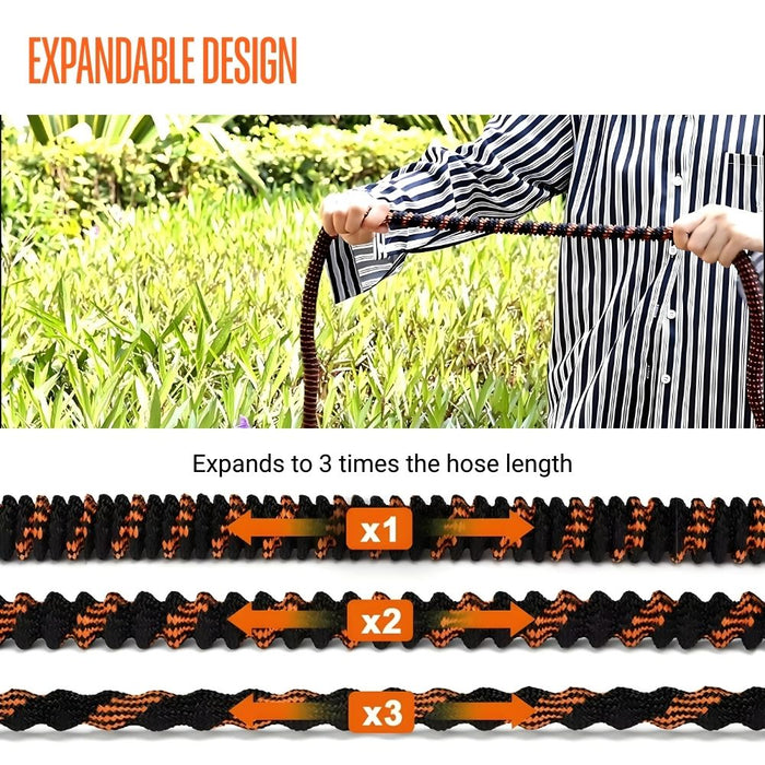 Expandable Garden Hose with 10 Spray Pattern Nozzle