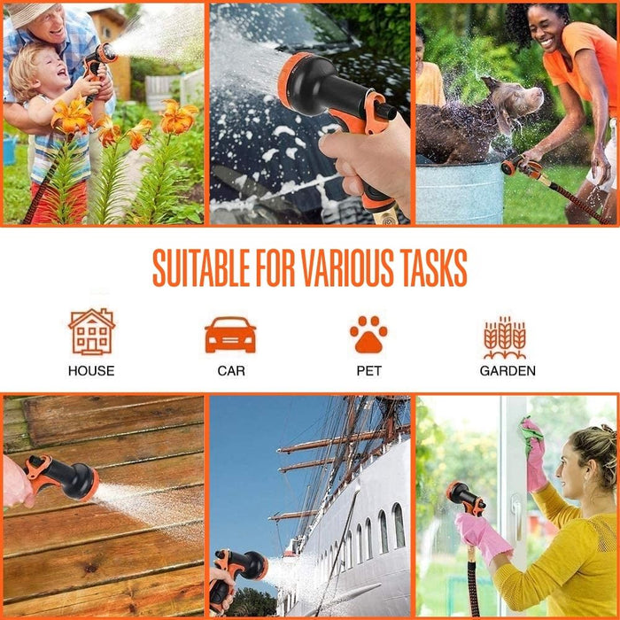 Expandable Garden Hose with 10 Spray Pattern Nozzle