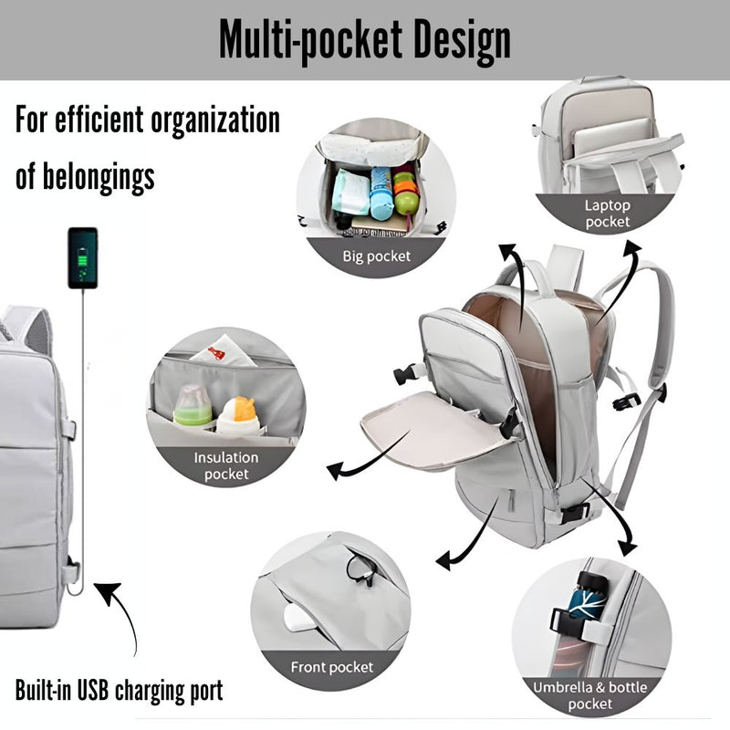 Large Waterproof 30L Laptop Travel Backpack