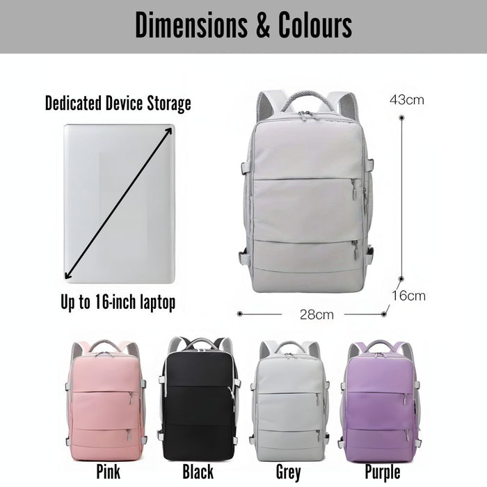 Large Waterproof 30L Laptop Travel Backpack