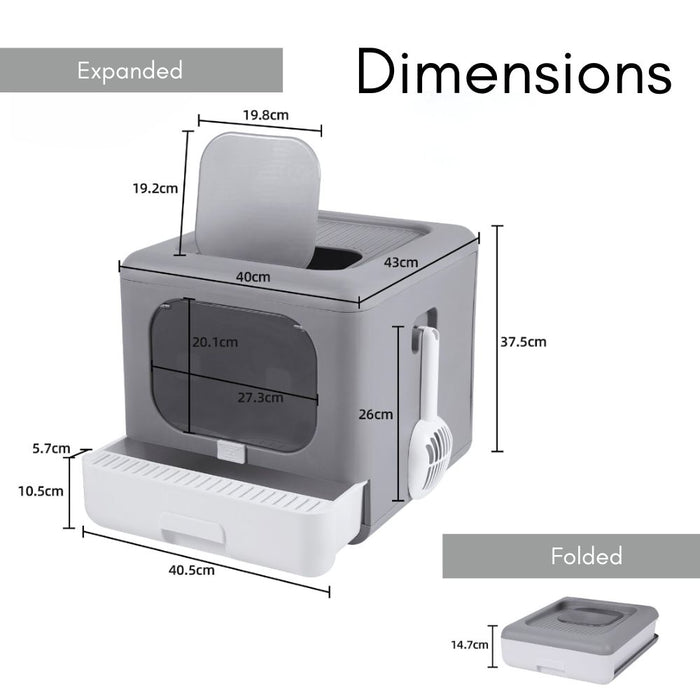 Detachable Design Fully Enclosed Cat Litter Box with Cover