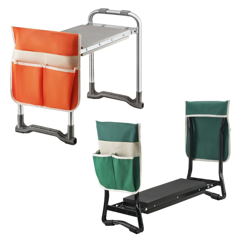 Foldable Kneeling Gardening Bench with Tool Storage Pouch