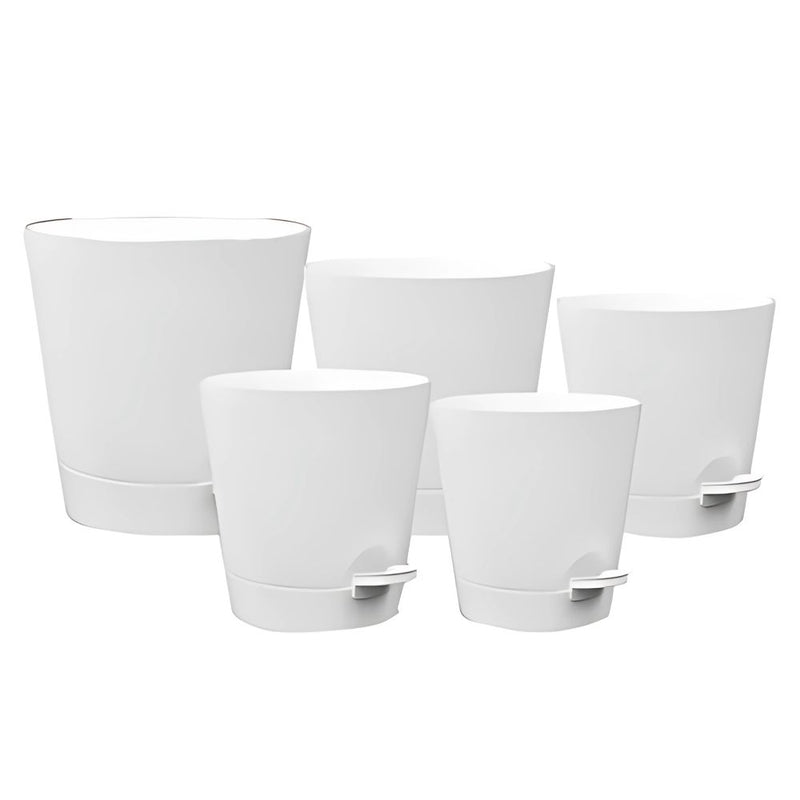 Set of 5 Self Watering Planters with Drainage Holes