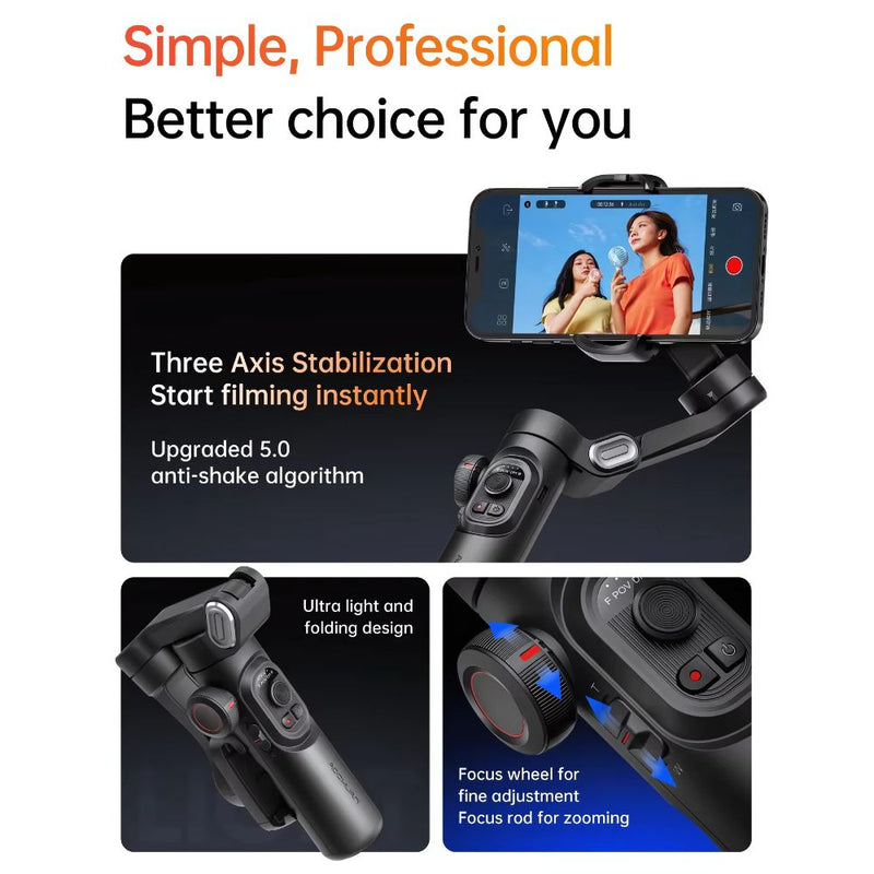 Aochuan Smart G1 3 Axis Handheld Smartphone Gimbal Stabilizer for iPhone & Android