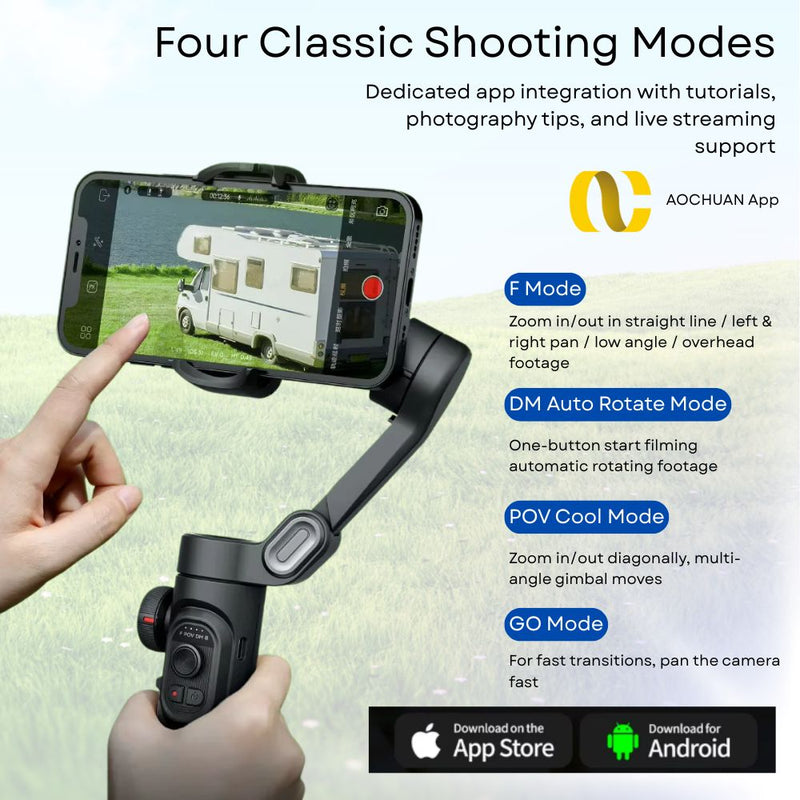 Aochuan Smart G1 3 Axis Handheld Smartphone Gimbal Stabilizer for iPhone & Android