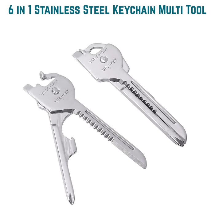 6 in 1 Multi Tool Stainless Steel Keychain Pocket Cutter