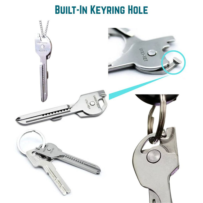 6 in 1 Multi Tool Stainless Steel Keychain Pocket Cutter
