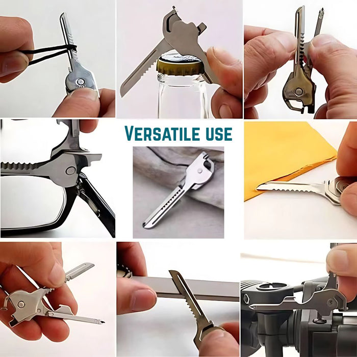 6 in 1 Multi Tool Stainless Steel Keychain Pocket Cutter