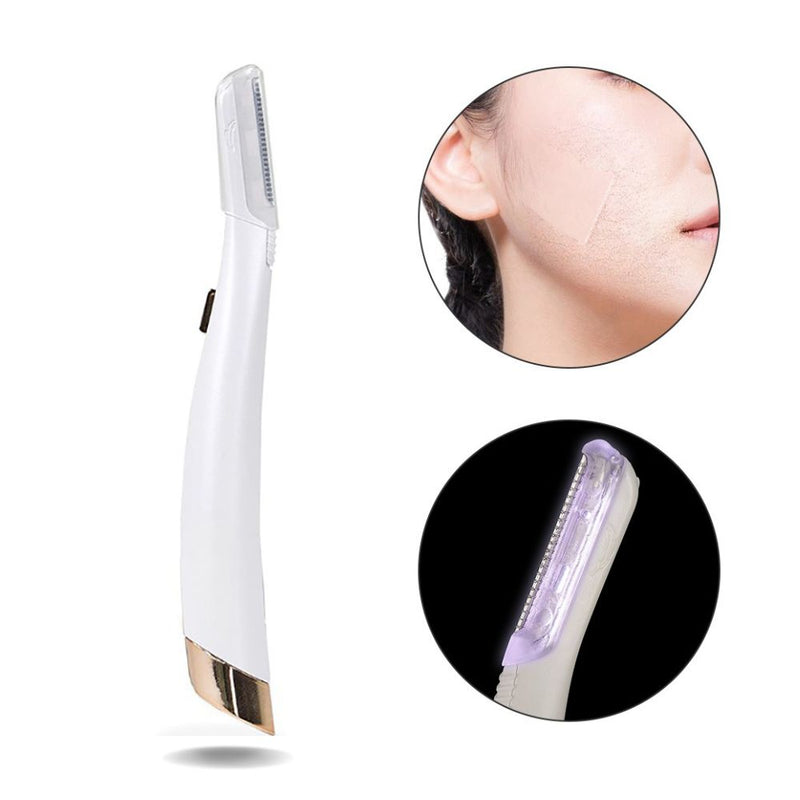 Portable Dermaplaning Facial Exfoliator Device - Battery Operated