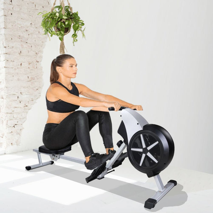Home Gym 8 Level Rowing Exercise Machine - Silver
