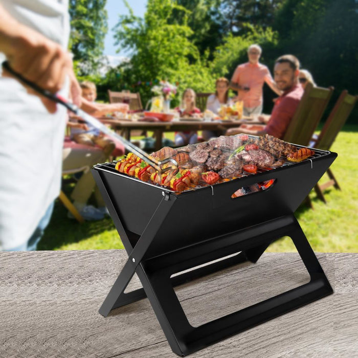 Notebook Style Portable Charcoal BBQ Grill