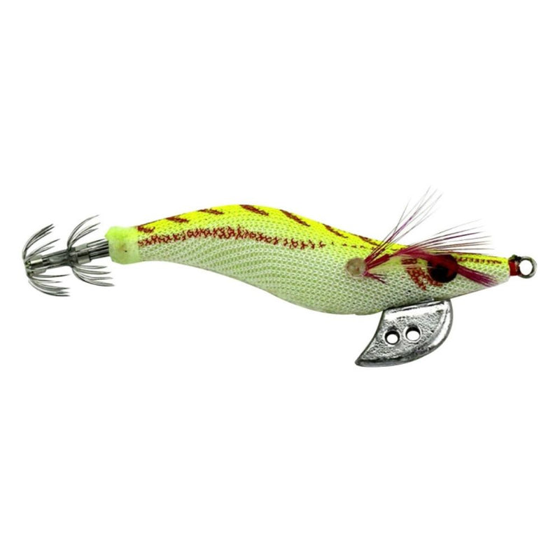 8cm Plastic Hard Baits Squid Fishing Lure Decoy Shrimp Baits - Yellow