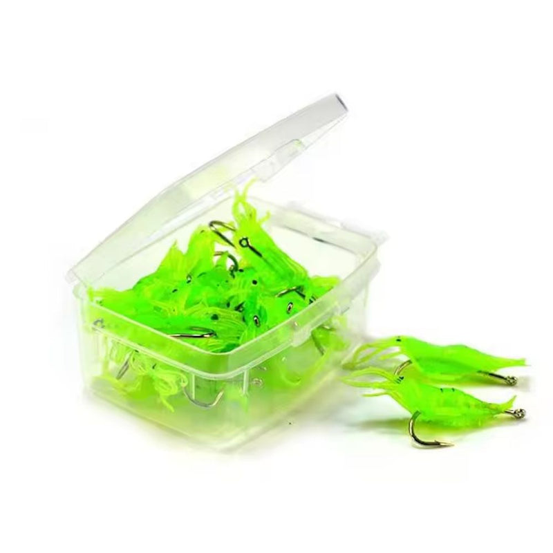 10 PCS 40mm 1.5g Artificial Shrimp Fishing Lure Bait Hooks - Green