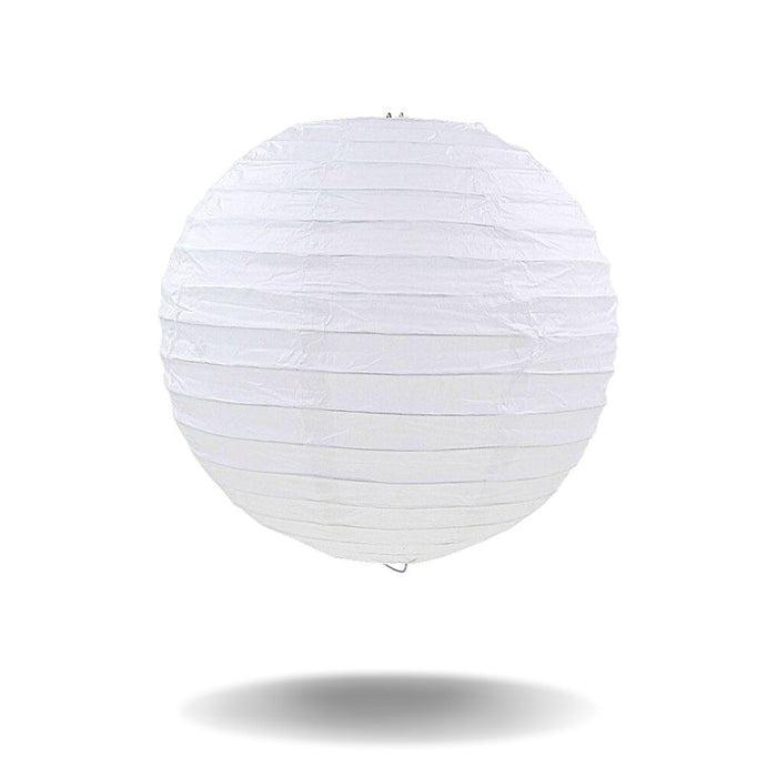 White Round Paper Lantern for Festivals and Party Decorations