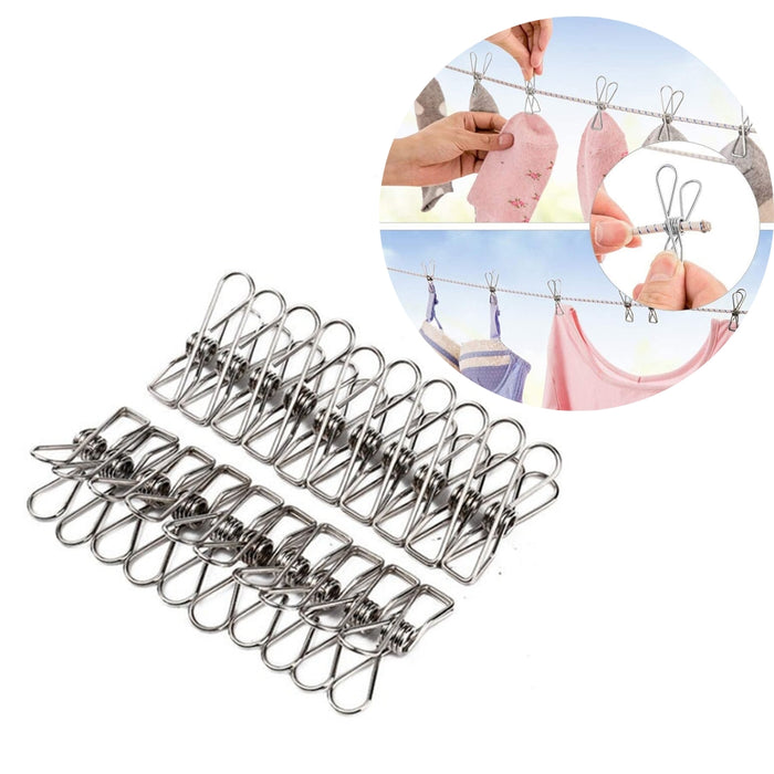 60pcs Stainless Steel Clothes Hanging Pegs
