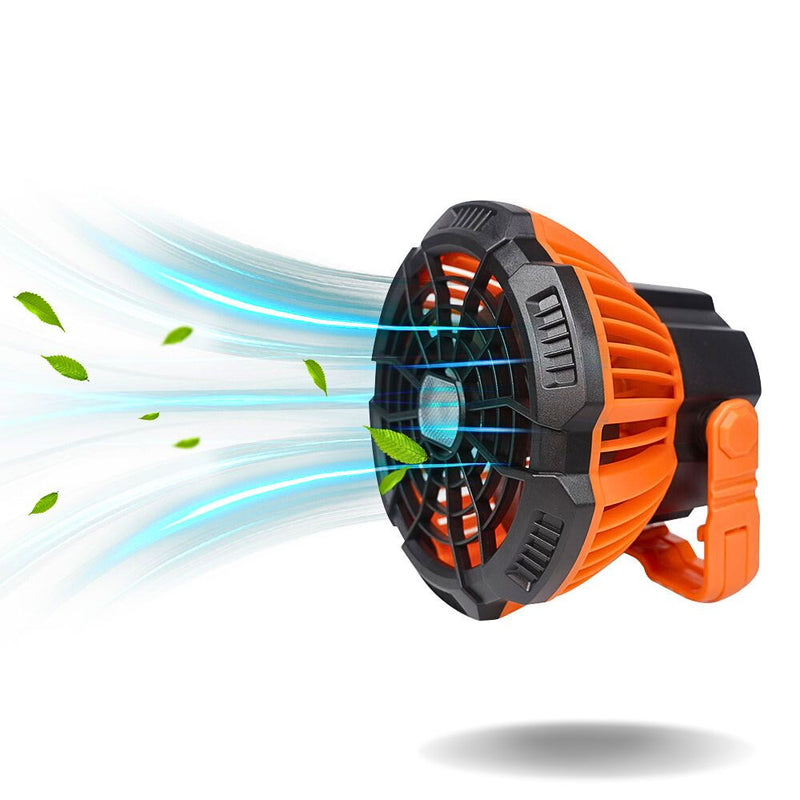 Portable Remote Control Camping Fan with Light - USB Rechargeable