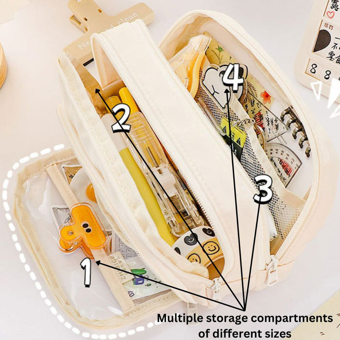 Large Capacity Multi Layer Pen Pencil Case Bag Organizer