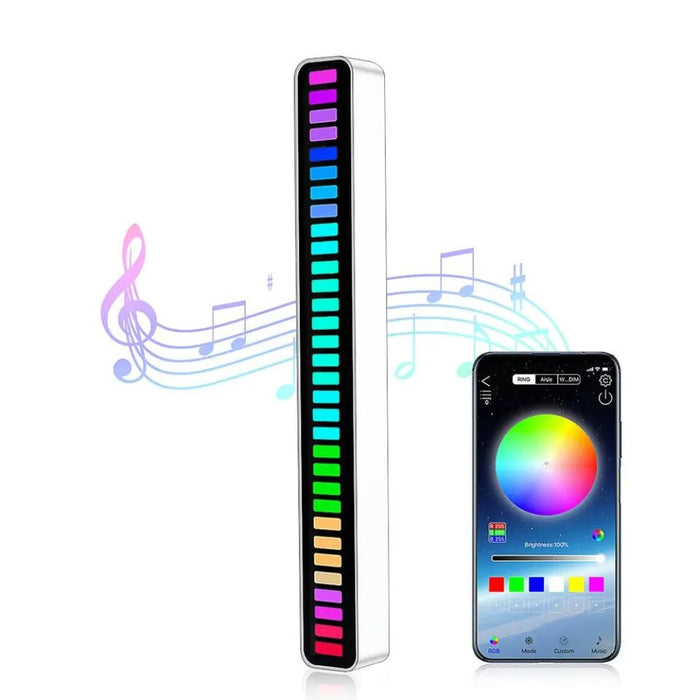 Music Rhythm Activated RGB LED Light Strip Lamp - USB Rechargeable