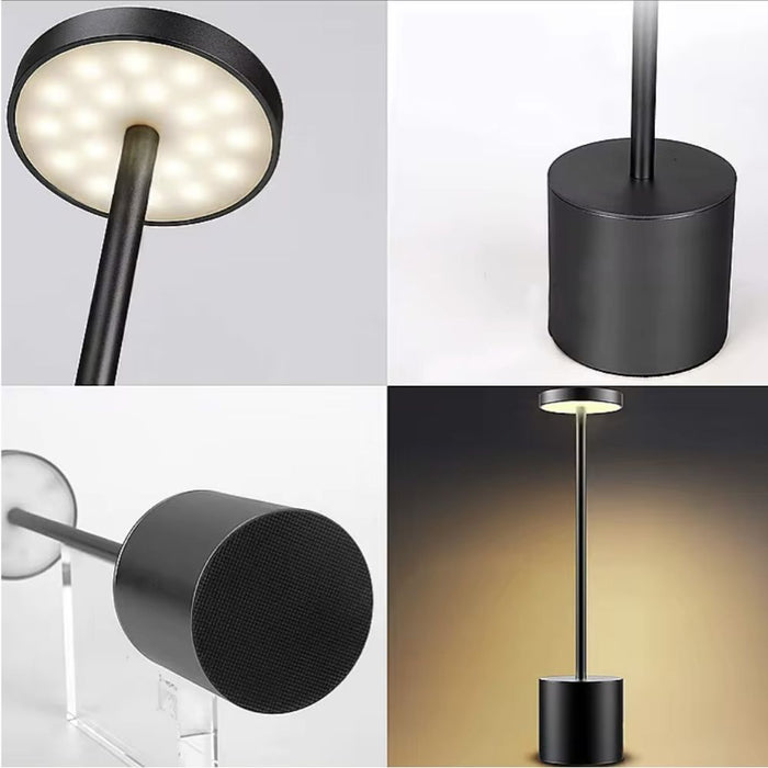 USB Powered Decorative Minimalist LED Table Desk Lamp - Black