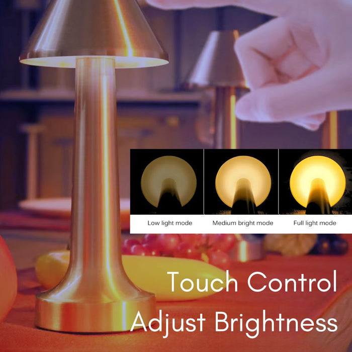 Decorative LED Touch Control Table Lamp - Silver