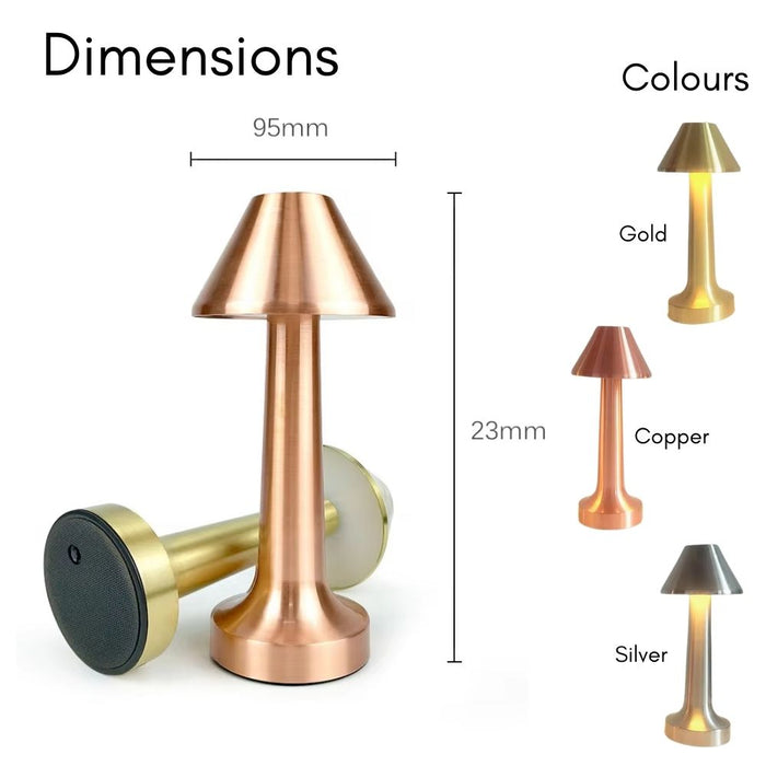 Decorative LED Touch Control Table Lamp - Gold
