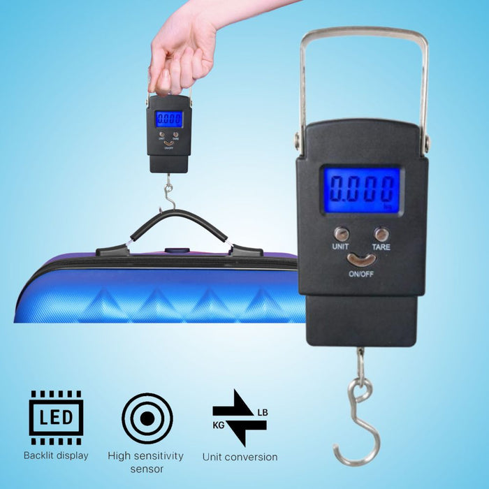 Electronic Portable Suspension Scale with LED Backlit Display