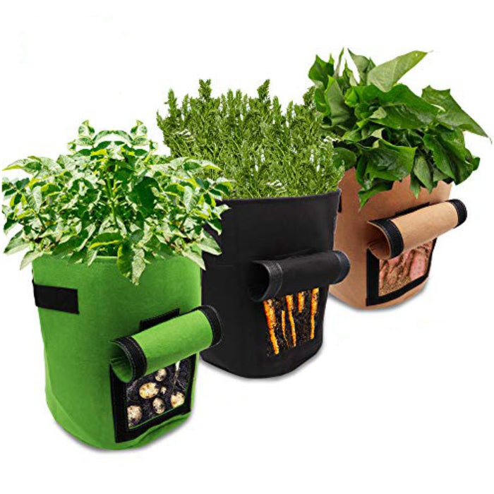 Nursery Plant Grow Potato Vegetable Fabric Pot Planter Bag with Access Flap