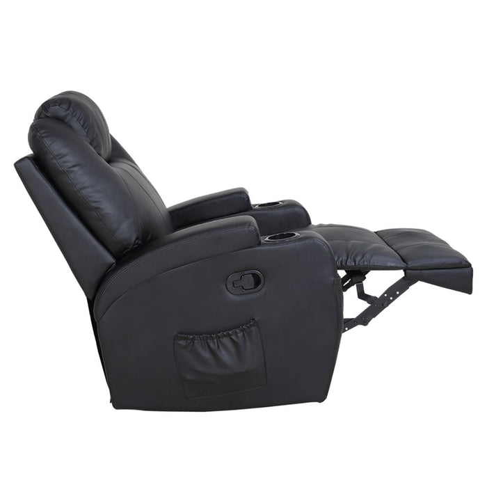Electric PU Leather Heating Swivel Recliner Massage Chair