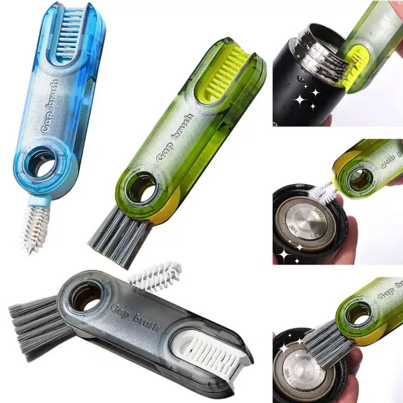 Pack of 3 Multipurpose Bottle Gap Cleaning Brush