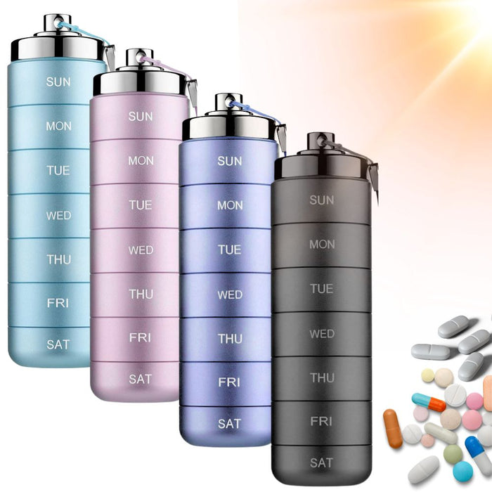 Metal 7 Day Travel Pill Container Organizer