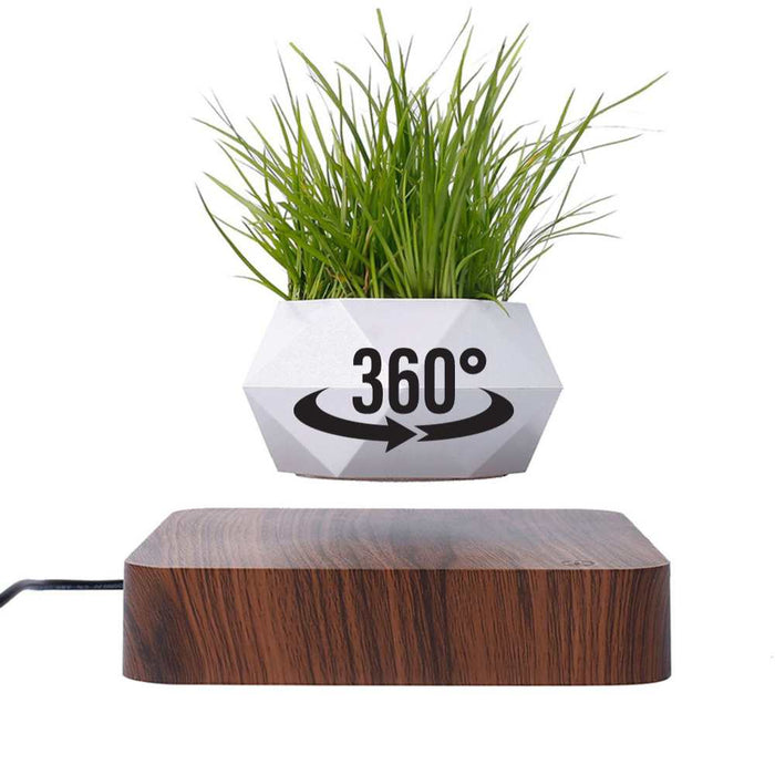 Flower 360 Rotation Magnetic Air Levitating 360° Rotating Indoor Plant Flower Pot — Bostin Life